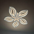 Світлодіодна LED люстра 120 Вт з підсвічуванням та регулюванням яскравості колір каркасу білий D-9103/5WH LED 3color, фото 4