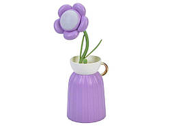 Нічник квітка у вазі 34см фіолетовий GL371 ТМ METR