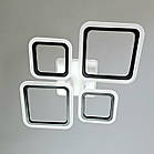 Світлодіодна люстра 100 Вт колір чорний з підсвічуванням основи та пультом д/к D-A9171/2+2 BK LED 3color dimmer, фото 3