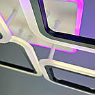 Світлодіодна люстра 100 Вт колір чорний з підсвічуванням основи та пультом д/к D-A9171/2+2 BK LED 3color dimmer, фото 4