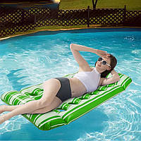 Матрац для плавання надувний, 72x130см, Зелений (Матрас для води)