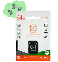 Карта памяти MicroSD 64 Gb с переходником высокая скорость чтения(231546365)