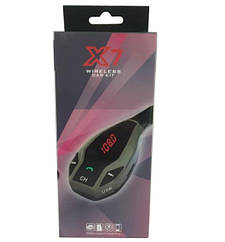 FM трансміттер X7 Bluetooth MP3 87,5-108 МГц USB microSD AUX
