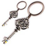 Брелок-відкривачка металевий - Ключик з колажем (темне срібло) (21719), фото 3