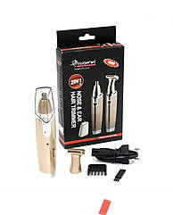 Триммер 2в1 Gemei GM-3110 акумуляторний для стрижки волосся в носі та вухах