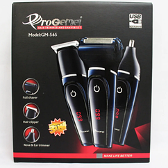 Триммер універсальний Gemei GM-565 3 в 1 з акумулятором і ЖК-дисплеєм