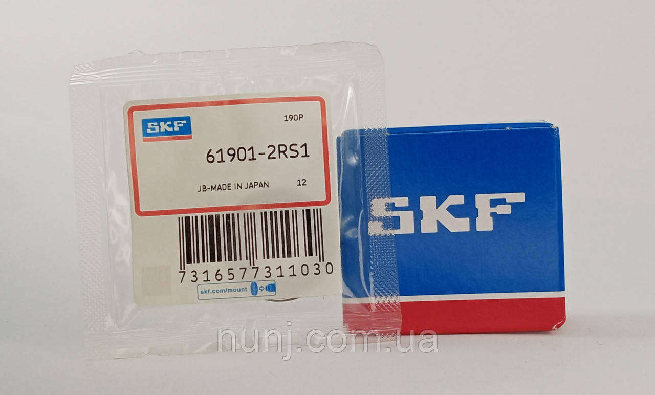 Підшипник 61901-2RS SKF (1180901) розміри: 12*24*6 кульковий радіальний закритий, фото 1