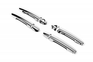 Накладки на ручки 4 шт нерж Omsaline - італійська нержавійка для Toyota Prius 2009-2015 рр, фото 3