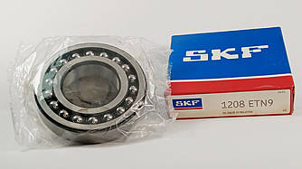 Підшипник 1208ETN9 SKF (1208) розміри: 40*80*18 кульковий сферичний