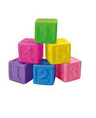 Набір резинок для купання BeBeLino 6 кубиків різнокольорові 4,5 х 4,5 см