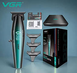 Триммер для стрижки VGR V-992 професійний акумуляторний 180 хвилин 4 насадки