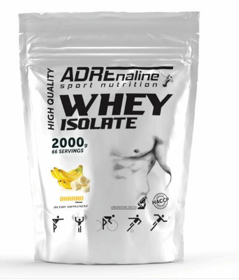 Протеїн ADRENALINE WHEY ISOLATE 2000 грамів Смак : Банан, фото 1