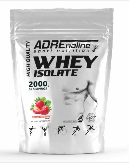 Протеїн ADRENALINE WHEY ISOLATE 2000 грамів Смак : Полуниця, фото 1