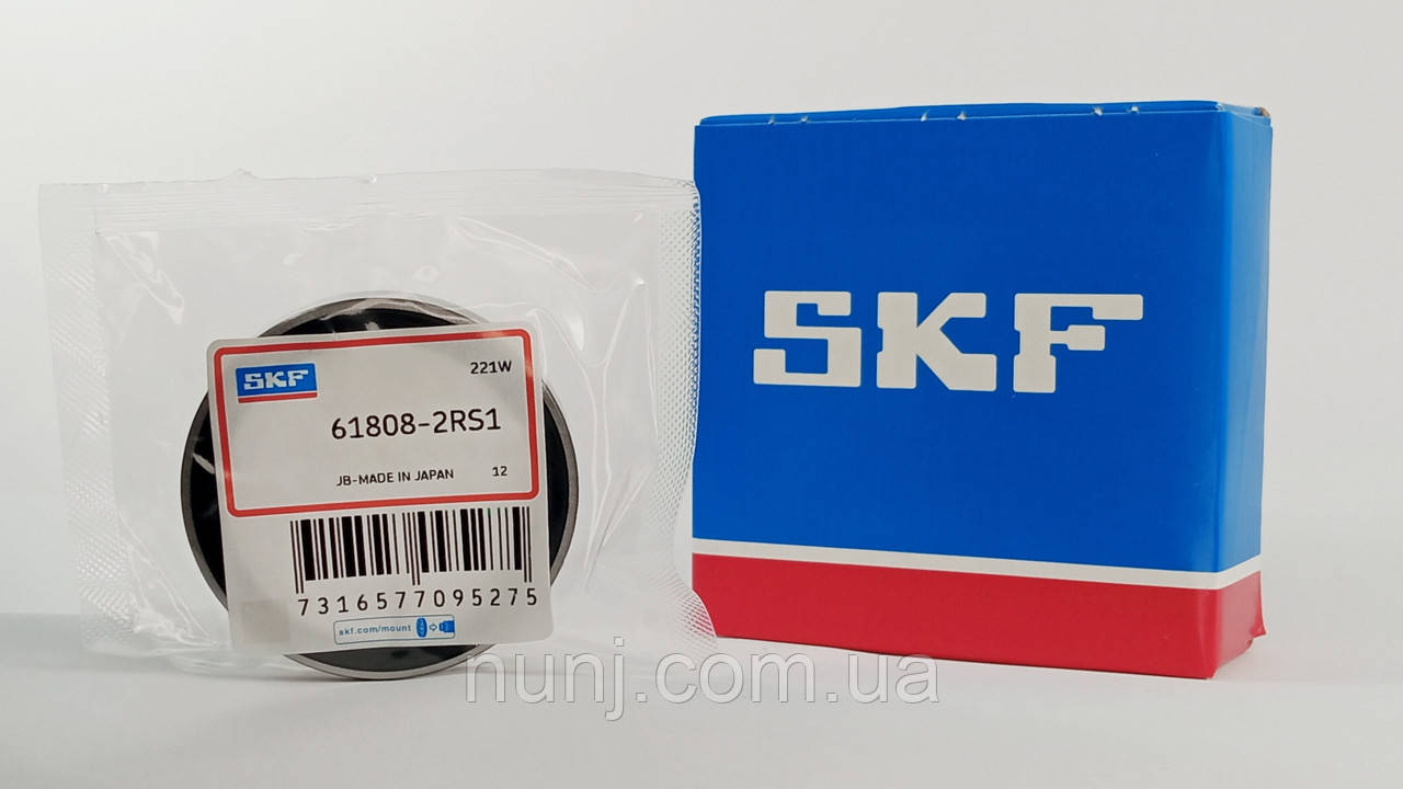 Підшипник 61808-2RS SKF (1180808) розміри: 40*52*7 кульковий радіальний закритий, фото 1