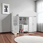 Ліжко горище Швидкість Спорткар, ліжко горка з робочою зоною, ліжко кімната з шафою, фото 2