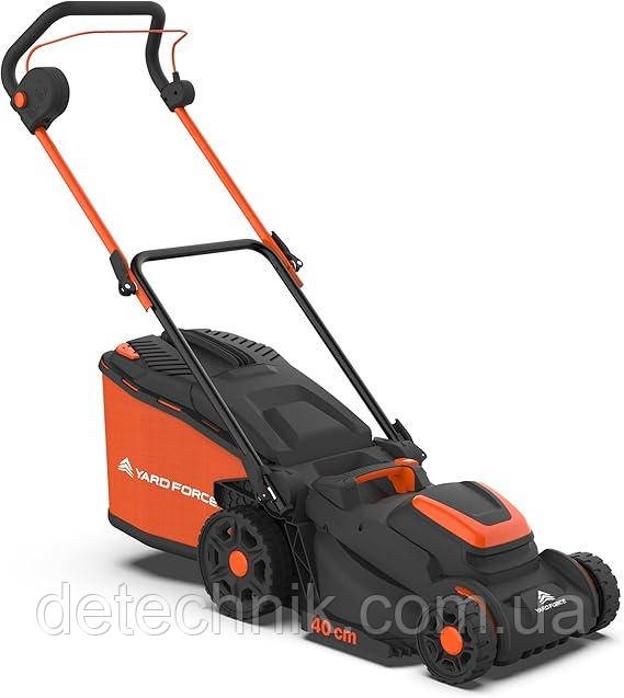 Акумуляторна газонокосарка Yard Force LM C40B 40 В 4,0Ач (2x20 В) із шириною косіння 40 см та швидкою зарядкою, фото 1