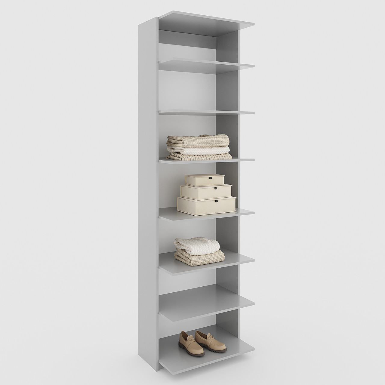 Модульна шафа в гардеробну 2431х400х500 мм Сірий, фото 1