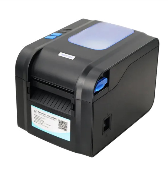 Термопринтер етикеток Xprinter XP-370B USB з відокремлювачем етикетки, фото 1