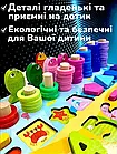 Дерев’яна логічна гра рибалка Montessori магнітна дошка сортер геометрика навчальна розвиваюча для дітей, фото 4