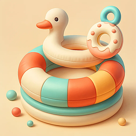 Надувні круги, платформи