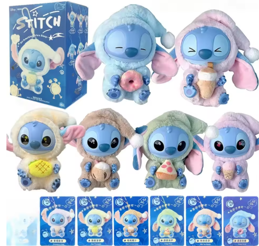 М'яка іграшка-брелок "Stich" Сюрприз 16 см Miniso  / Labubu