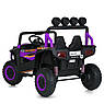 Дитячий електромобіль на акумуляторі двомісний Багі M 6058 з пультом р/у для дітей 3-8 років Фіолетовий, фото 6