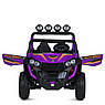 Дитячий електромобіль на акумуляторі двомісний Багі M 6058 з пультом р/у для дітей 3-8 років Фіолетовий, фото 7