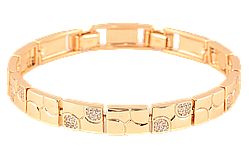 Браслет Xuping Позолота 18K «Декоративний візерунок» розмір з доп. замком 17.5,19.5см х 8мм