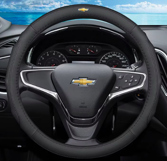 Чохол на кермо для автомобіля Chevrolet з натуральної шкіри, фото 1