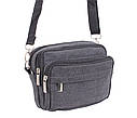 Чоловіча текстильна сумка 301856 сіра, фото 5