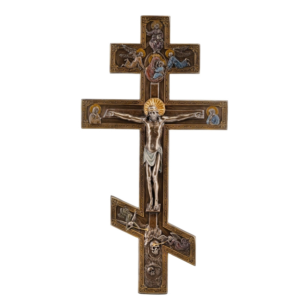 Розп'яття хрест настінний з кріпленням Veronese 42х22 см 75930 Розмір 42х22 см. Виробник: Veronese (Італія)