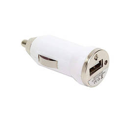 Автомобільний адаптер в прикурювач 1 USB 1A White