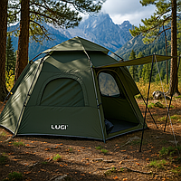 Намет туристичний 3х місний автоматичний 2.4×2.1×1.3 м легка для кемпінгу тент палатка
