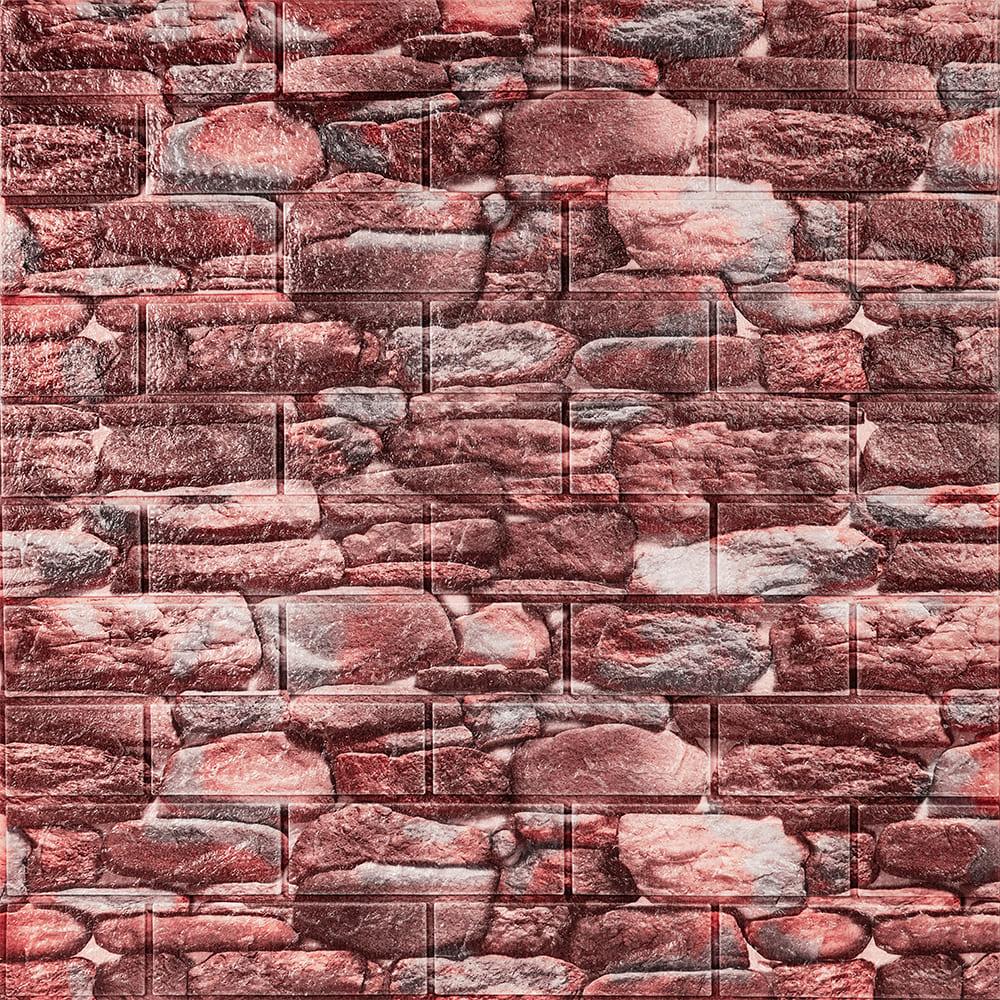 Матова 3Д-панель для стін Камені бруківки миючі 3d панелі декоративні кам'яна кладка 700x770x5 мм (60-М)