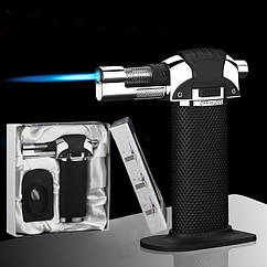 Газова турбозапальничка-пальник "Vortex Flame" у подарунковому кейсі з підставкою