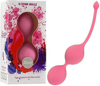 Вагінальні кульки Alive U-Tone Balls Pink, діаметр 3,5 см, вага 77гр (Foqus.com.ua)