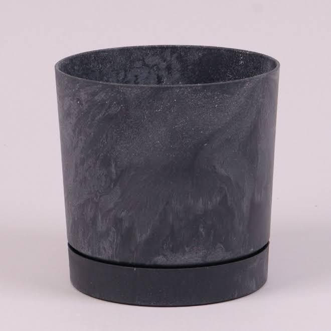Пластиковий горщик для рослин (квітів) TUBO P BETON EFFECT 8 л
