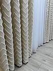 Штора з візерунком "Скандинавія" преміум якості, колір кремовий, фото 8