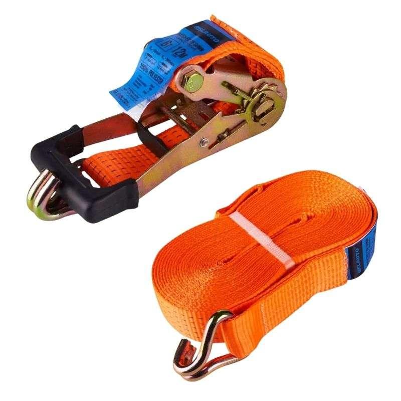 Стяжний ремінь 6т 10м BELAUTO з храповим замком (BC6-10), фото 1