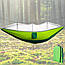 Туристичний гамак з москітною сіткою Travel Hammock 250x120 см Підвісний Для відпочинку із дугами від комах, фото 10