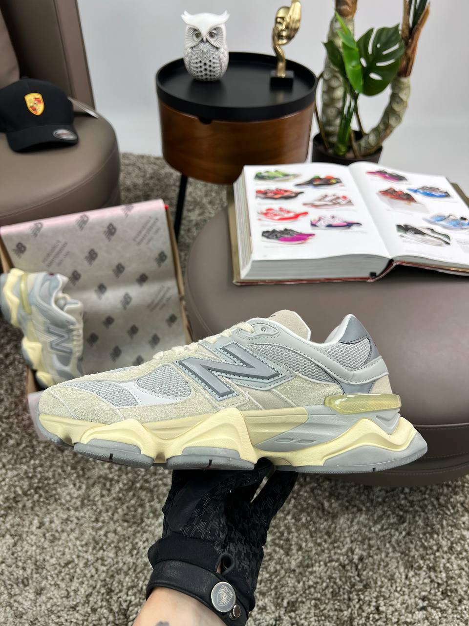 Чоловічі кросівки замша текстиль New Balance 9060 Sand Grey, кеди Нью Беланс пісочні. Чоловіче взуття