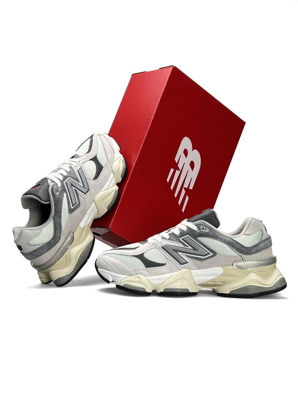 Чоловічі кросівки замша текстиль New Balance 9060 Light Grey, кеди Нью Беланс сірі. Чоловіче взуття, фото 1