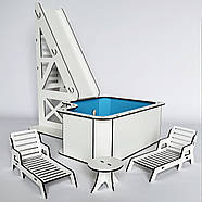 Ляльковий басейн з гіркою 47 см та шезлонгами Nestwood 4од, фото 2