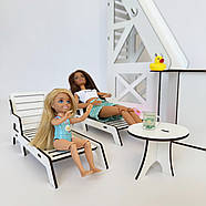 Ляльковий басейн з гіркою 47 см та шезлонгами Nestwood 4од, фото 5