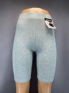 Шортики однотонні рубчик "SPACH" S-M (42-44)