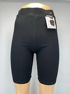 Шортики однотонні рубчик "SPACH" S-M (42-44)