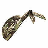 Тактична армійська бандана камуфляжна мультикам Чоловіча літня шапка-бандана на голову Coolmax, фото 4