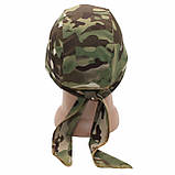 Тактична армійська бандана камуфляжна мультикам Чоловіча літня шапка-бандана на голову Coolmax, фото 3