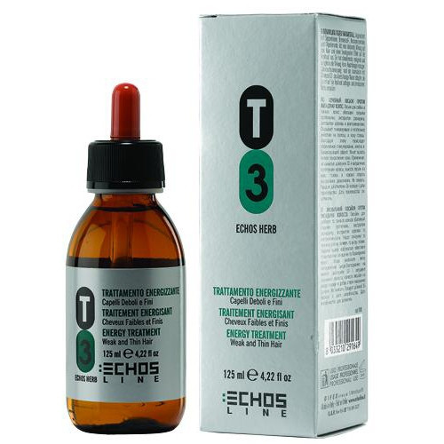 Зміцнюючий лосьйон проти випадіння волосся - Echosline Т3 Energy Treatment 125ml (Оригінал)