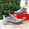 Чоловічі кросівки Nike Zoom Winflo Grey Orange Сірі Взуття Найк Зум Вінфло текстиль сітка демісезон, фото 7